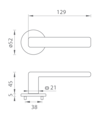 Kľučky na okrúhlych rozetách Biely Tupai