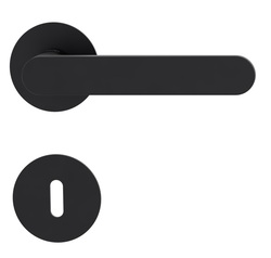 Kľučka na dvere GK - AVUS PIATTA S - R CIM - čierna matná (GS) | MP-KOVANIA.sk