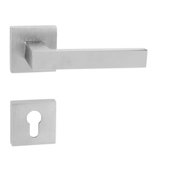 Kľučky na hranatých rozetách Strieborný Tupai