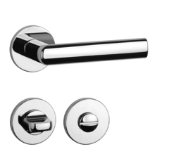 Kľučky na okrúhlych rozetách Strieborný APRILE