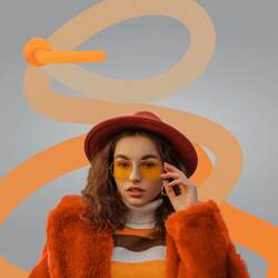 Kľučky na okrúhlych rozetách Oranžový COLOMBO