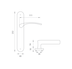 Kľučky na oválnych štítoch Zlatý FROSIO BORTOLO