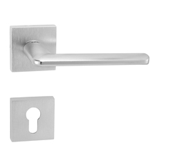 Kľučky na hranatých rozetách Strieborný Tupai