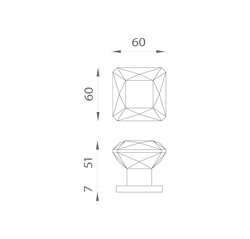 Madlá priame na rozetách Kombinovaný APRILE