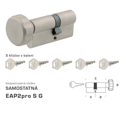 DK - EAP2pro S G - s gombíkom V 23,5 + D 23,5 mm