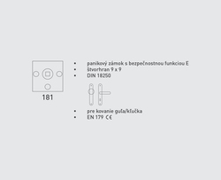 Panikové zámky Strieborný DORMAKABA