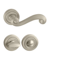 Kľučky na okrúhlych rozetách Strieborný Tupai