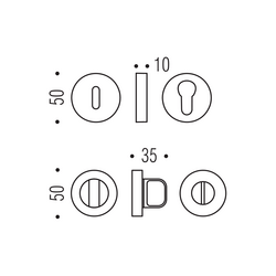 Kľučky na okrúhlych rozetách Zlatý COLOMBO