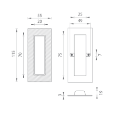 Mušle a madielka na posuvné drevené dvere Sivý Tupai