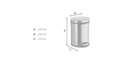 Kúpeľňové odpadkové koše Strieborný SMEDBO