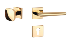 Kľučky na hranatých rozetách Zlatý APRILE