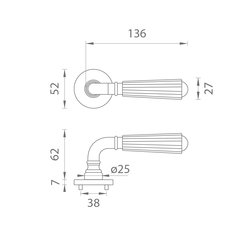 Kľučky na okrúhlych rozetách Zlatý APRILE