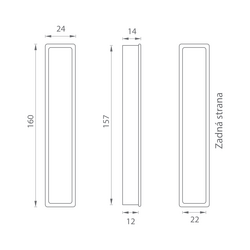 Mušle a madielka na posuvné drevené dvere Strieborný PR