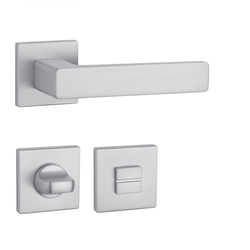 Kľučky na hranatých rozetách Strieborný APRILE