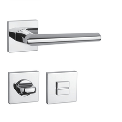 Kľučky na hranatých rozetách Strieborný APRILE