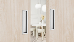 Mušle a madielka na posuvné drevené dvere Strieborný PR