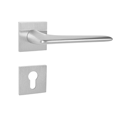 Kľučky na hranatých rozetách Strieborný Tupai