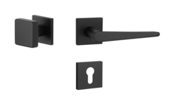 Kľučky na hranatých rozetách Čierny APRILE