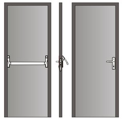 Povrchové panikové kovanie Strieborný JNF