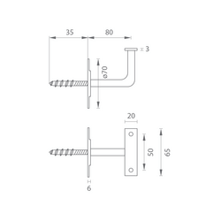 Držiaky madiel Čierny LR