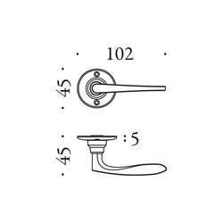 Kľučky na okrúhlych rozetách Bronzový COLOMBO