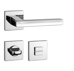 Kľučky na hranatých rozetách Strieborný APRILE