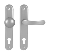 Kľučky na oválnych štítoch Strieborný KE