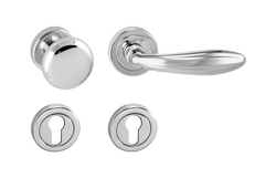 Kľučky na okrúhlych rozetách Strieborný Tupai