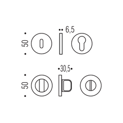 Kľučky na okrúhlych rozetách Medený COLOMBO