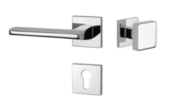 Kľučky na hranatých rozetách Strieborný APRILE