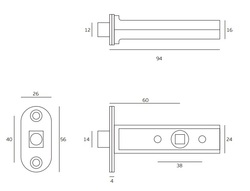 QR - JNF - ZÁMOK NA KABÍNKU Strieborný JNF