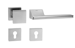 Kľučky na obdĺžnikových rozetách Strieborný Tupai