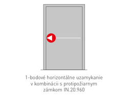 Povrchové panikové kovanie Strieborný JNF