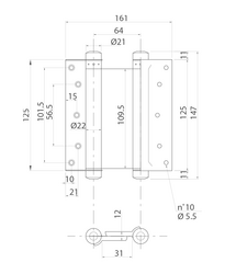 Samozatváracie pánty a závesy Strieborný LR