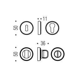 Kľučky na okrúhlych rozetách Zlatý COLOMBO