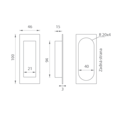 Mušle a madielka na posuvné drevené dvere Béžový FK