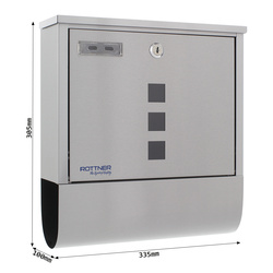 Poštové schránky Strieborný ROTTNER