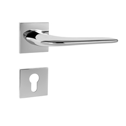 Kľučky na hranatých rozetách Strieborný Tupai