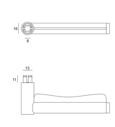 Kľučky na okrúhlych rozetách Kombinovaný JNF