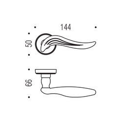 Kľučky na okrúhlych rozetách Bronzový COLOMBO