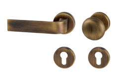 Kľučky na okrúhlych rozetách Bronzový Tupai