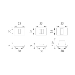 Obdĺžnikové rozety Sivý MPK