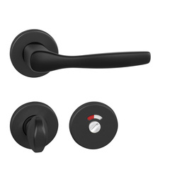 Kľučky na okrúhlych rozetách Čierny BA