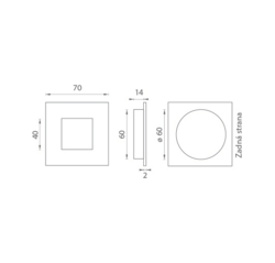 Mušle a madielka na posuvné drevené dvere Strieborný JNF