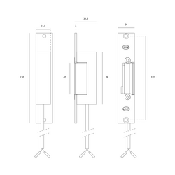 QR - JNF - ZÁMOK ELEKTRICKÝ IN.20.652 Strieborný JNF