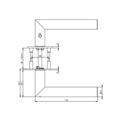 Kľučky na okrúhlych rozetách Čierny Griffwerk