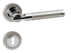 Kľučka na dvere WB - BREST 008 - R EPR OC/BN - Chróm lesklý / brúsená nerez | MP-KOVANIA.sk