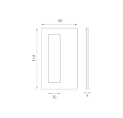 Madlá a mušle na sklenené dvere Strieborný JNF