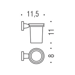 Držiaky na kefky a dózy Strieborný COLOMBO