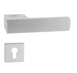 Kľučky na obdĺžnikových rozetách Strieborný Tupai